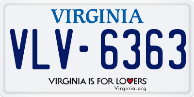 VA license plate VLV6363