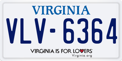 VA license plate VLV6364