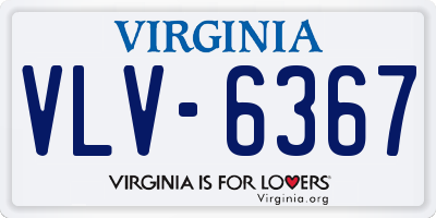 VA license plate VLV6367