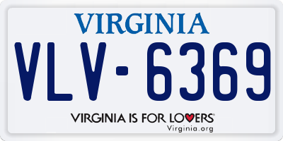 VA license plate VLV6369