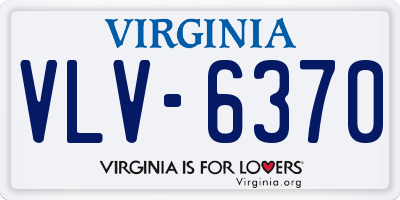 VA license plate VLV6370