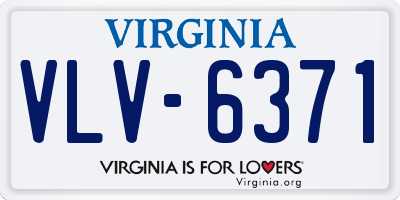 VA license plate VLV6371