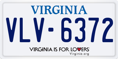 VA license plate VLV6372