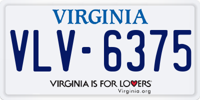 VA license plate VLV6375