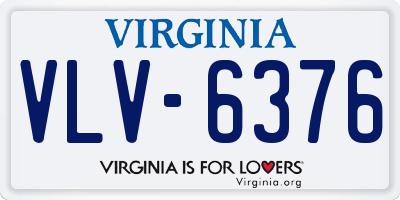 VA license plate VLV6376