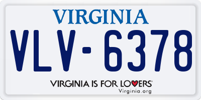 VA license plate VLV6378