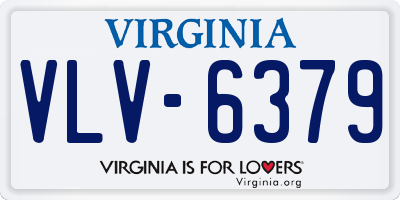 VA license plate VLV6379