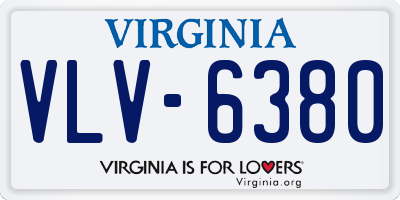 VA license plate VLV6380