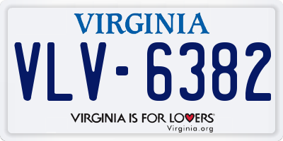 VA license plate VLV6382