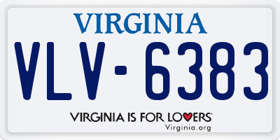 VA license plate VLV6383