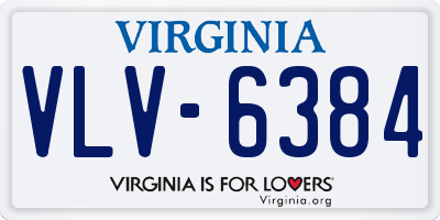 VA license plate VLV6384