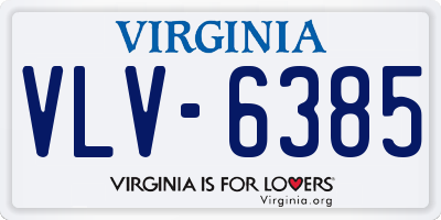 VA license plate VLV6385