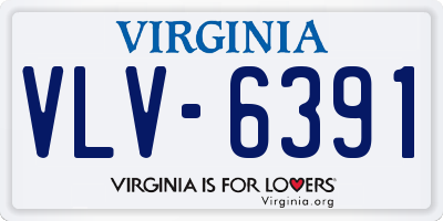 VA license plate VLV6391