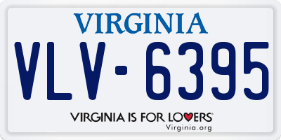 VA license plate VLV6395