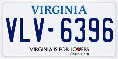 VA license plate VLV6396