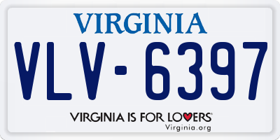 VA license plate VLV6397