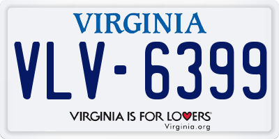 VA license plate VLV6399