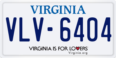 VA license plate VLV6404