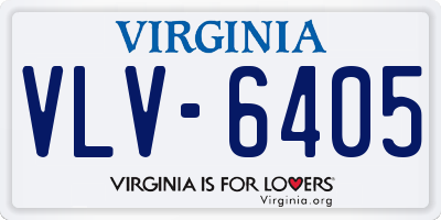 VA license plate VLV6405