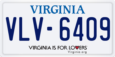 VA license plate VLV6409