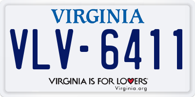 VA license plate VLV6411