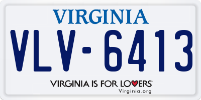 VA license plate VLV6413