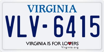 VA license plate VLV6415