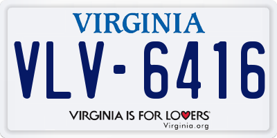 VA license plate VLV6416