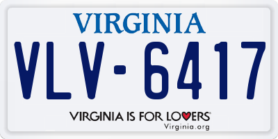 VA license plate VLV6417