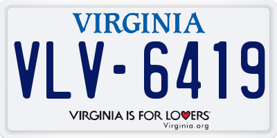 VA license plate VLV6419