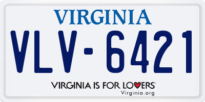 VA license plate VLV6421