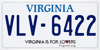 VA license plate VLV6422