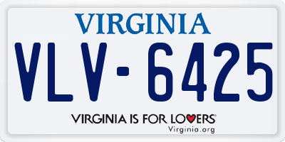 VA license plate VLV6425