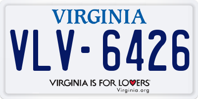 VA license plate VLV6426