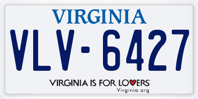 VA license plate VLV6427