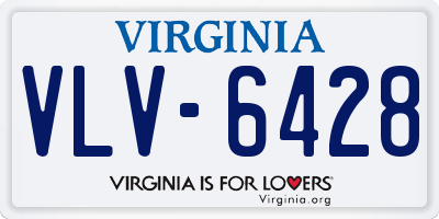 VA license plate VLV6428