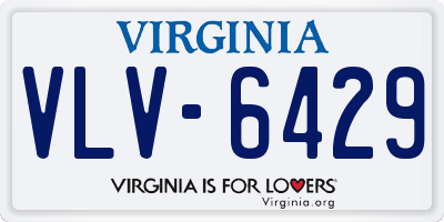 VA license plate VLV6429