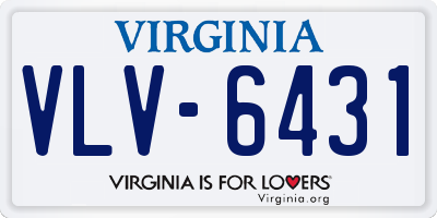 VA license plate VLV6431