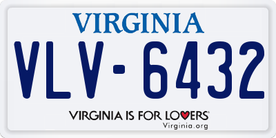 VA license plate VLV6432