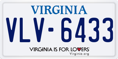 VA license plate VLV6433