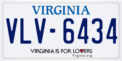 VA license plate VLV6434