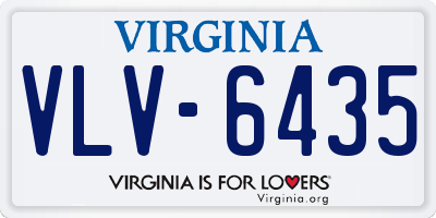 VA license plate VLV6435