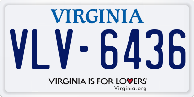 VA license plate VLV6436