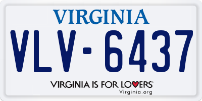 VA license plate VLV6437