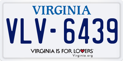 VA license plate VLV6439