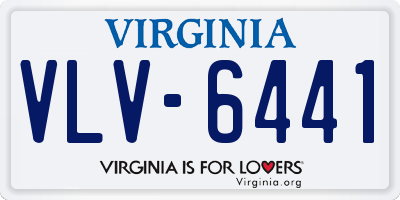 VA license plate VLV6441