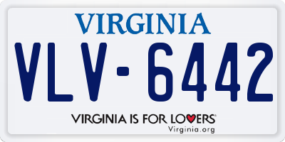 VA license plate VLV6442