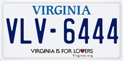 VA license plate VLV6444