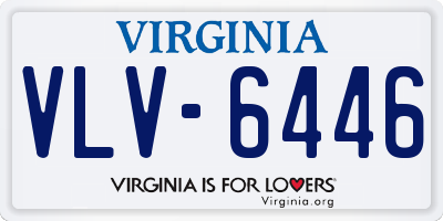 VA license plate VLV6446