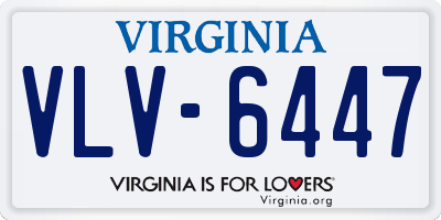 VA license plate VLV6447